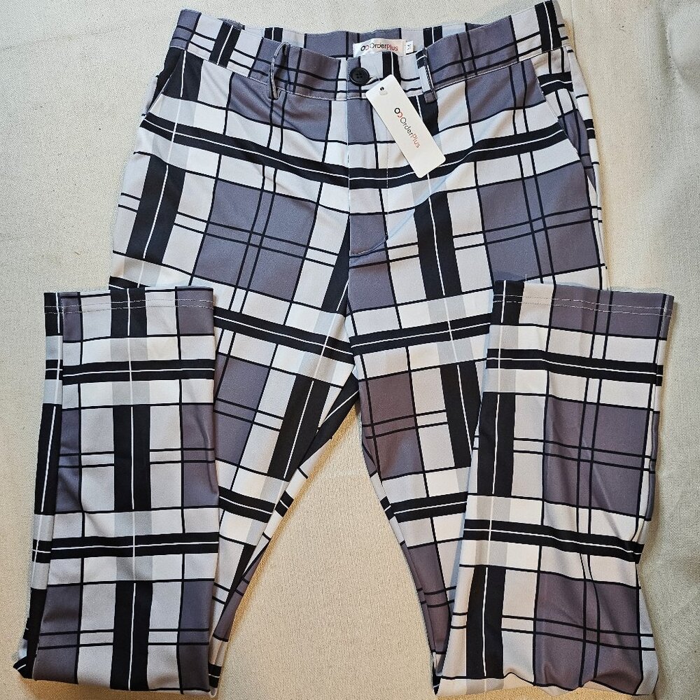 OC Order Plus Men's Plaid Pants - Size 32" / M